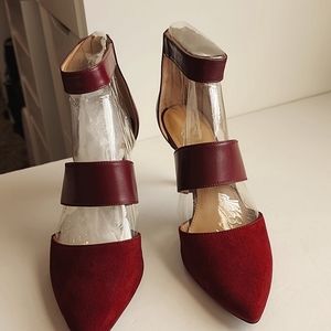 Franco Sarto Burgundy Strappy Heel